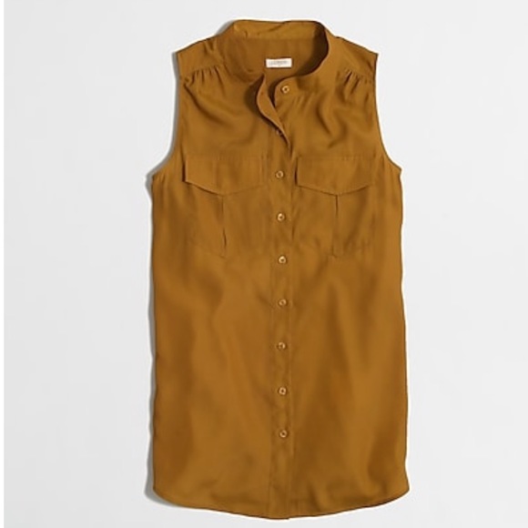 J CREW Factory draped pocket tank
